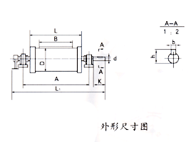 CTZ中場強(qiáng)永磁滾筒外型尺寸