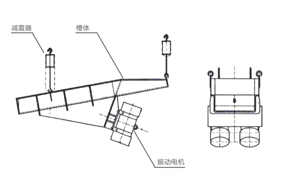 GZG電機振動給料機結構簡圖-河南振江機械